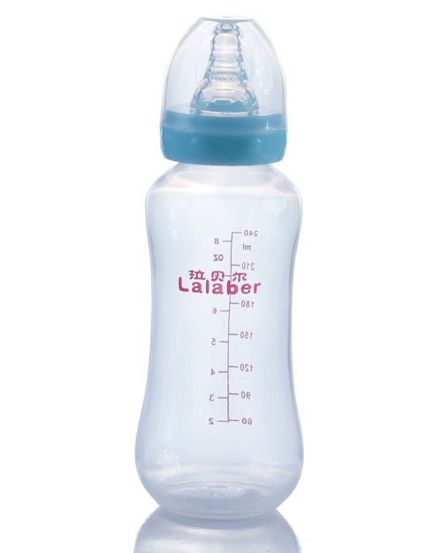 拉貝爾8安士標(biāo)準口徑PP奶瓶-藍色奶環(huán)