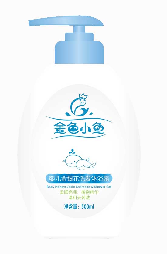 金色小魚500mlyinge金銀花洗發(fā)沐浴露