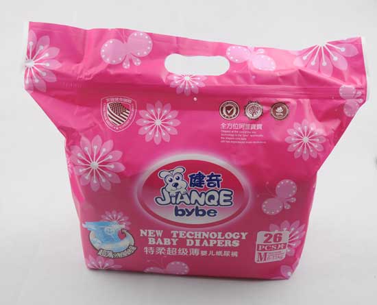 健奇特柔超級薄yinge紙尿褲M碼26片正面