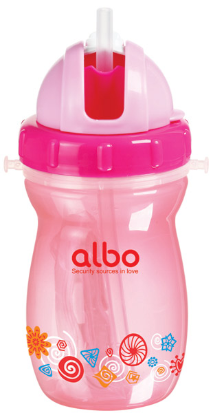 愛樂寶250Ml背帶水壺紅