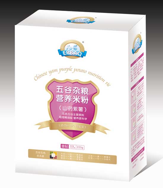 兒葆山藥紫薯2段五谷雜糧營養(yǎng)米粉盒裝