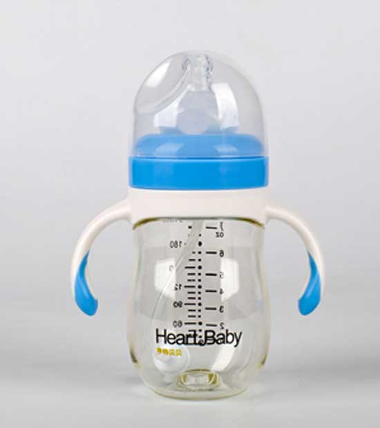 亨特貝貝寬口PPSU210ml藍(lán)色奶瓶帶手柄