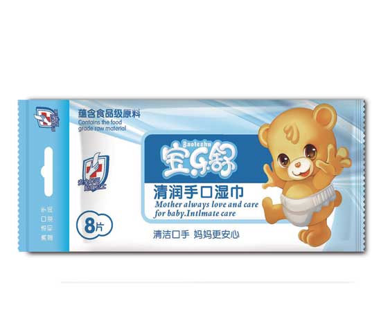 寶樂舒清潤手口濕巾8片