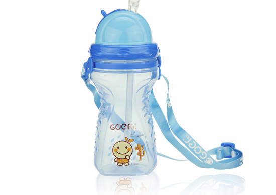 果兒波紋吸管水壺藍色