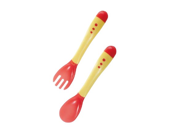 優(yōu)樂(lè)寶感溫雙色勺叉組