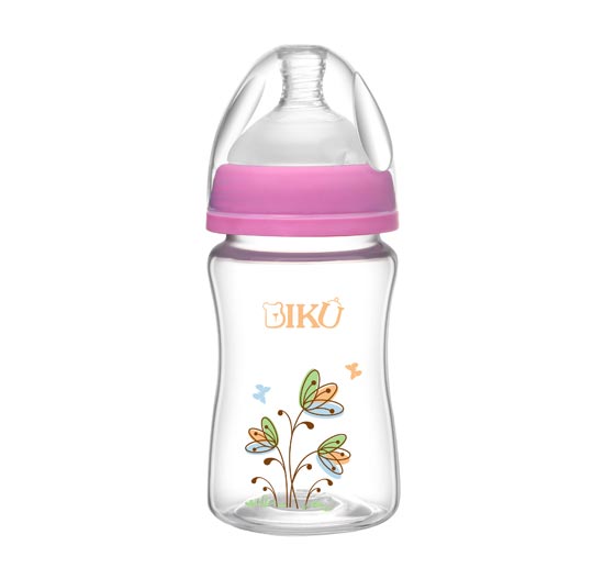 比酷熊yingyePP奶瓶120ML玫紅色