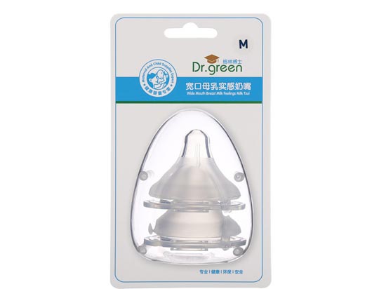 格林博士寬口母乳實感奶嘴兩個裝M號