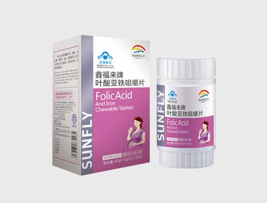 鑫福來牌葉酸亞鐵咀嚼片