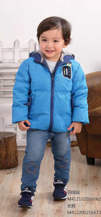棉果果羽絨服 長褲 藍(lán)色