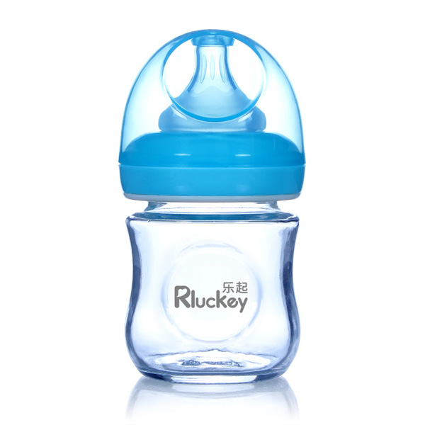 樂(lè)起玻璃奶瓶藍(lán)色