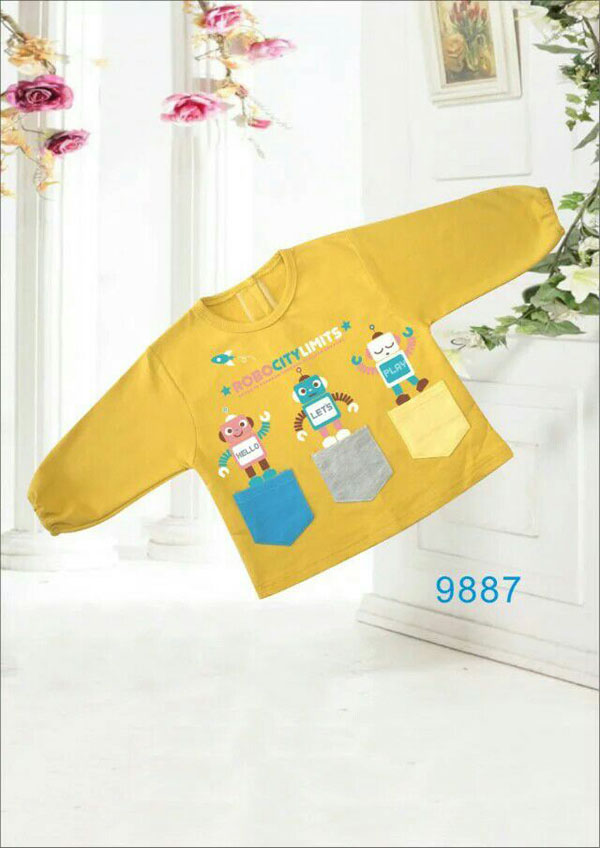 快樂(lè)小天天衛(wèi)衣 黃色 三小機(jī)器人