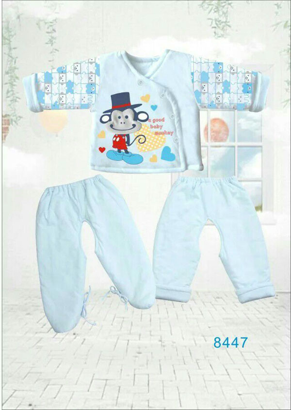 快樂(lè)小天天保暖棉衣套裝 淺藍(lán)色