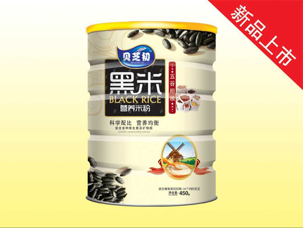 貝芝初五谷粗糧-黑米營養(yǎng)米粉聽裝