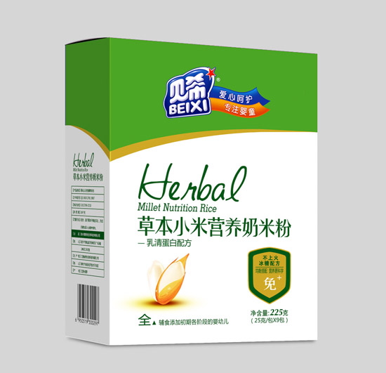 貝希草本小米奶米粉盒裝-乳清蛋白配方