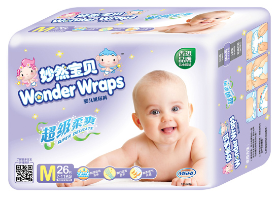 妙然寶貝超級(jí)柔爽yinge紙尿褲M碼26片