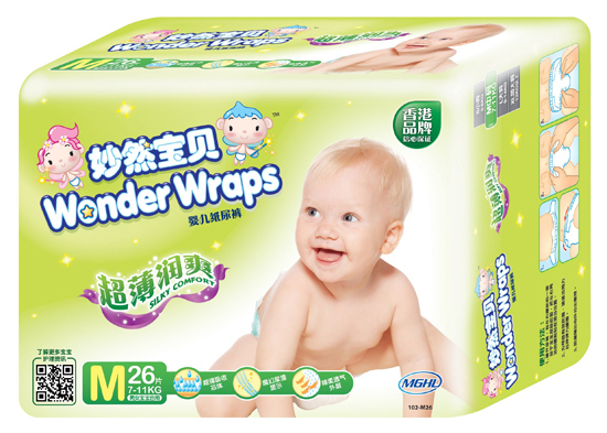 妙然寶貝超薄潤(rùn)爽yinge紙尿褲M碼26片