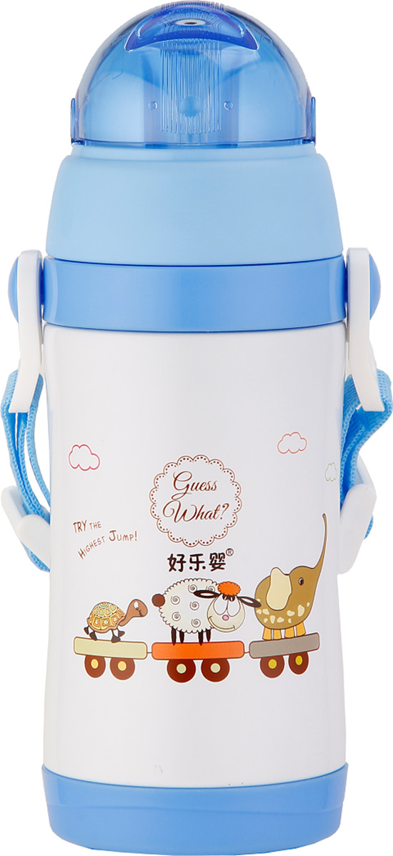 好樂(lè)嬰背帶水杯藍(lán)色