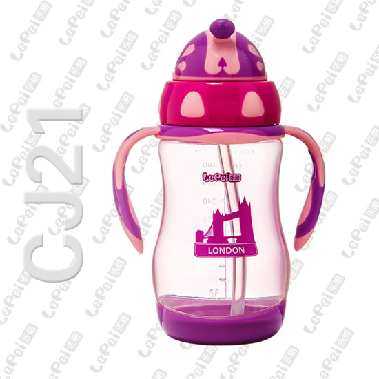 樂陪吸管水壺紫紅