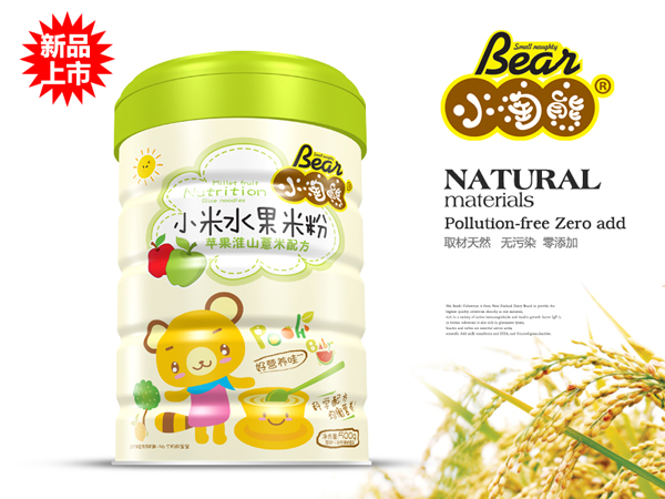 小淘熊蘋(píng)果淮山薏米小米水果米粉