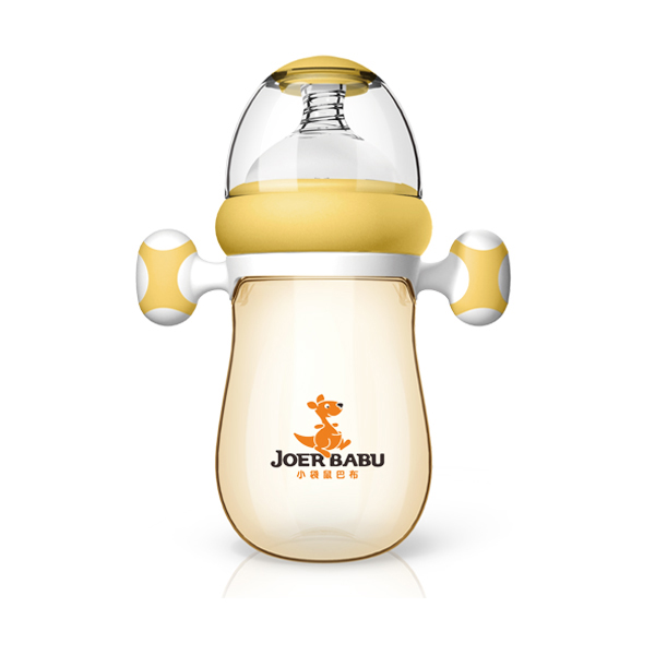 小袋鼠巴布自動按摩手柄PPSU奶瓶BP-892黃色