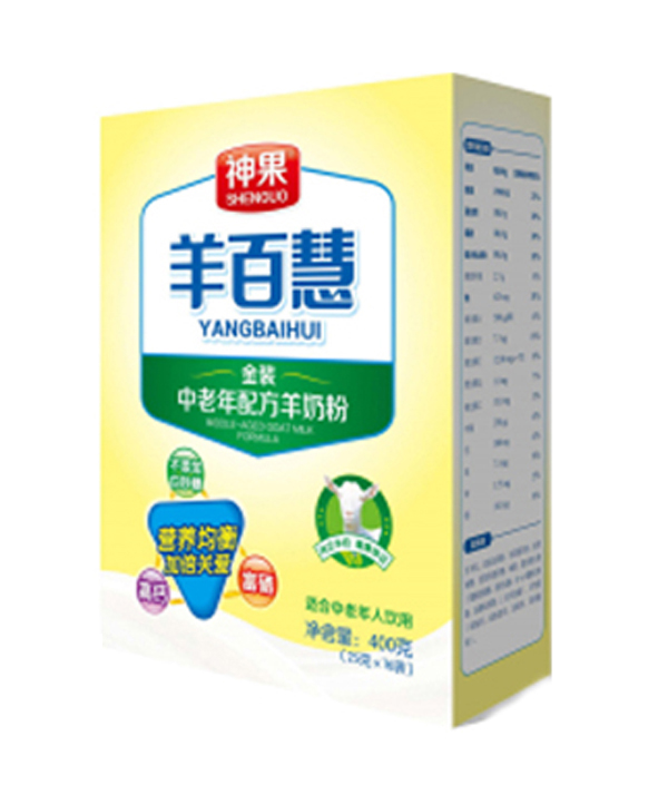 羊百慧中老年配方羊奶粉400克