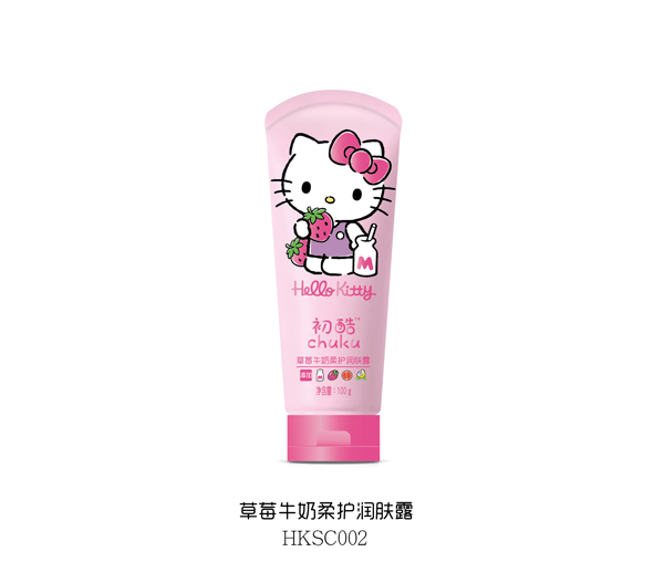 Hello Kitty初酷草莓牛奶柔護(hù)潤(rùn)膚露 100g