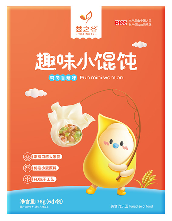 嬰之谷趣味小餛飩-雞肉香菇味