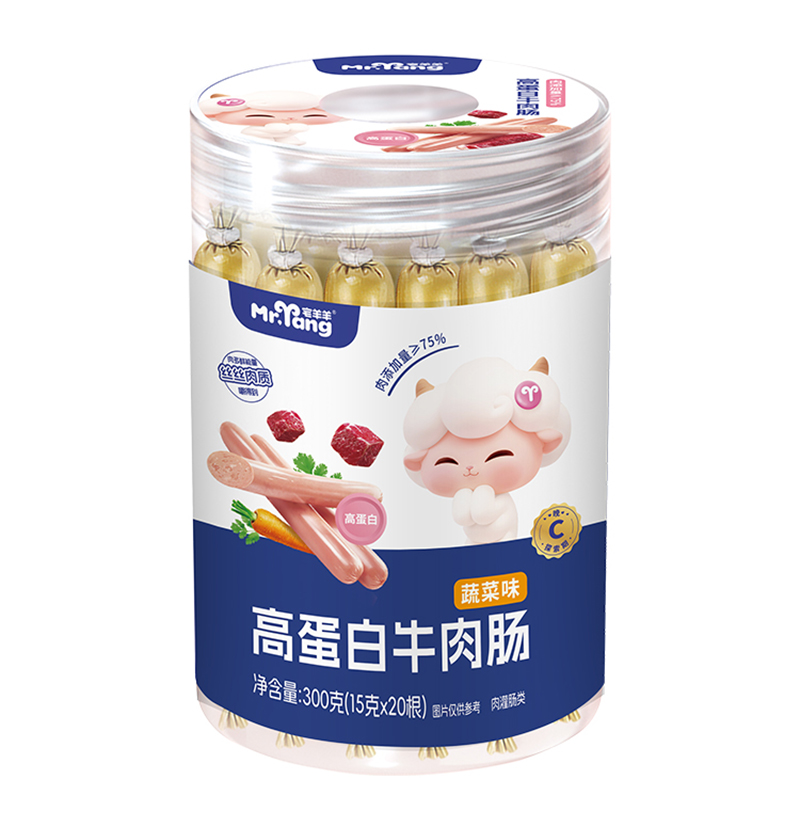 宅羊羊高蛋白牛肉腸蔬菜味300g