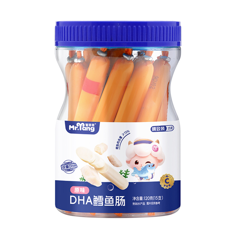 宅羊羊DHA鱈魚腸原味15支