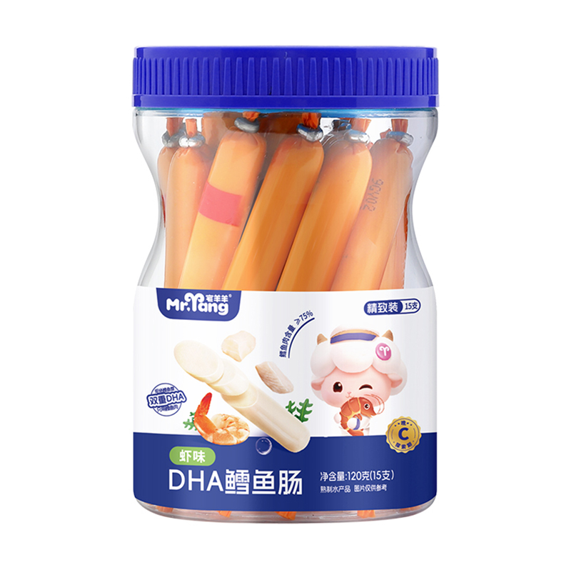 宅羊羊DHA鱈魚腸蝦味15支