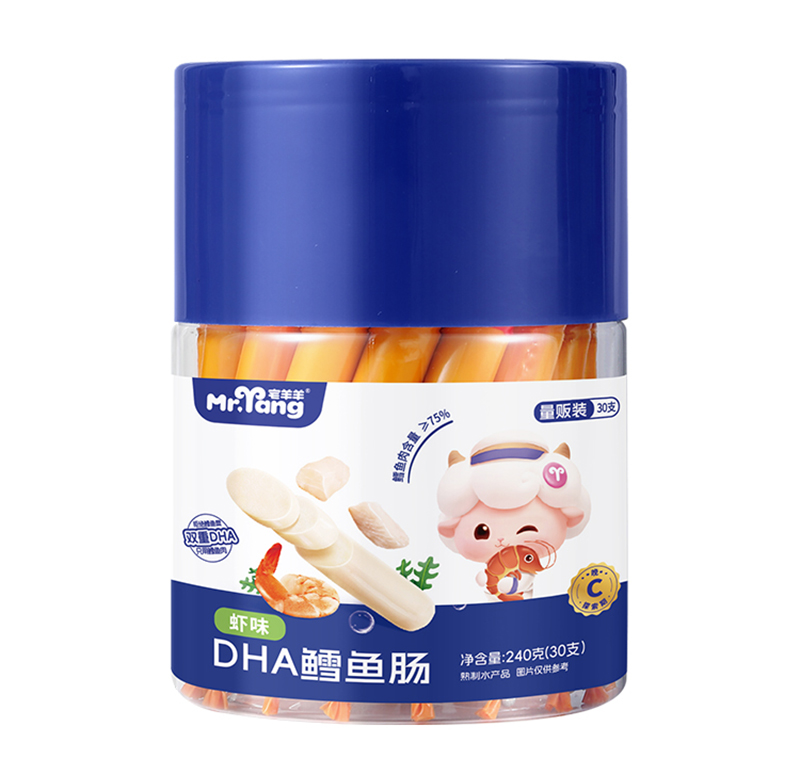 宅羊羊DHA鱈魚腸蝦味30支