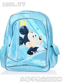 快樂(lè)6+1藍(lán)色米奇書包