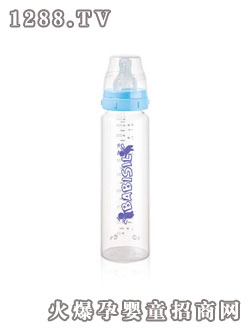 BABISIL標(biāo)準(zhǔn)口徑8安士玻璃奶瓶(藍(lán)色）