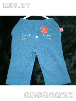 泰迪熊家族藍(lán)色童褲