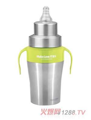 孖寶樂(lè)C型不銹鋼奶瓶黃色260ml