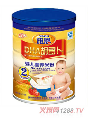 雅恩DHA胡蘿卜yinge營養(yǎng)米粉428g