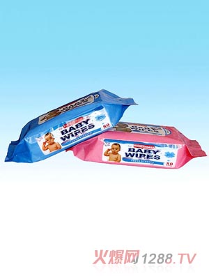 yinge濕巾80片粉色藍色