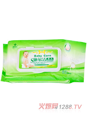 施爾潔yinge潤(rùn)膚柔濕巾82片