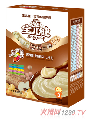 寶兒健新五果罐五果什錦yingye米粉聽裝