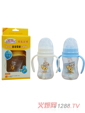 嬰健PP180ML寬口全自動雙柄小奶瓶