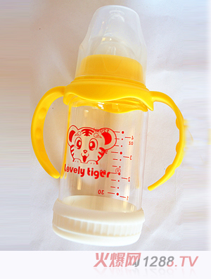 乖乖虎4OZ晶鉆玻璃奶瓶帶防護(hù)套