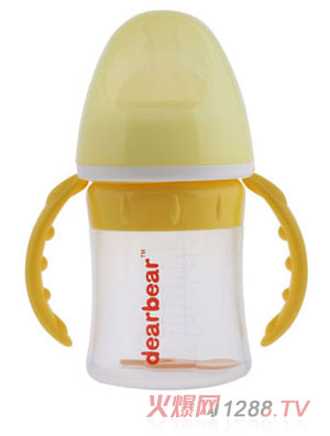 親親貝貝寬口硅膠奶瓶150ml+握把