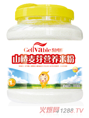 給力蓓蓓山楂麥芽800克桶裝米粉