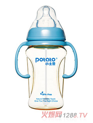 小土豆PPSU寬口雙柄自動大奶瓶300ml