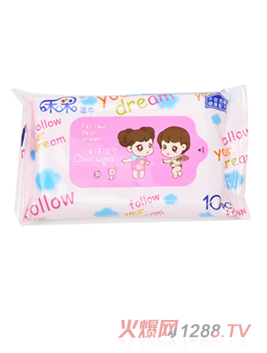 禾采10片啟封yinge清潔濕巾（粉色）