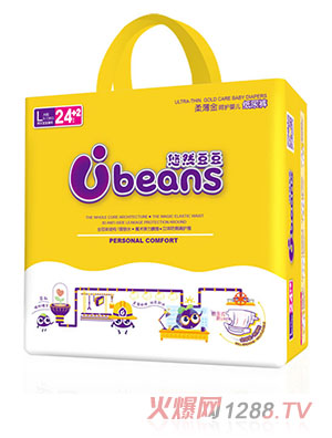 悠然豆豆全芯體柔薄金呵護yinge紙尿褲L26片