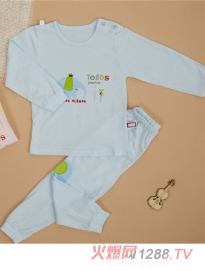 金色小魚純棉素色單面大象束口肩開套