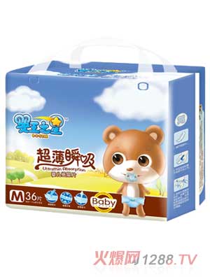 嬰王之星超薄瞬吸紙尿片M