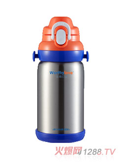 Worthylove沃德拉夫yingye無手柄不銹鋼水壺藍(lán)色中號