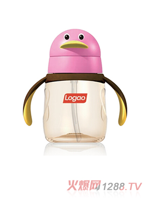 Logao（樂(lè)高）PPSU企鵝吸管水杯
